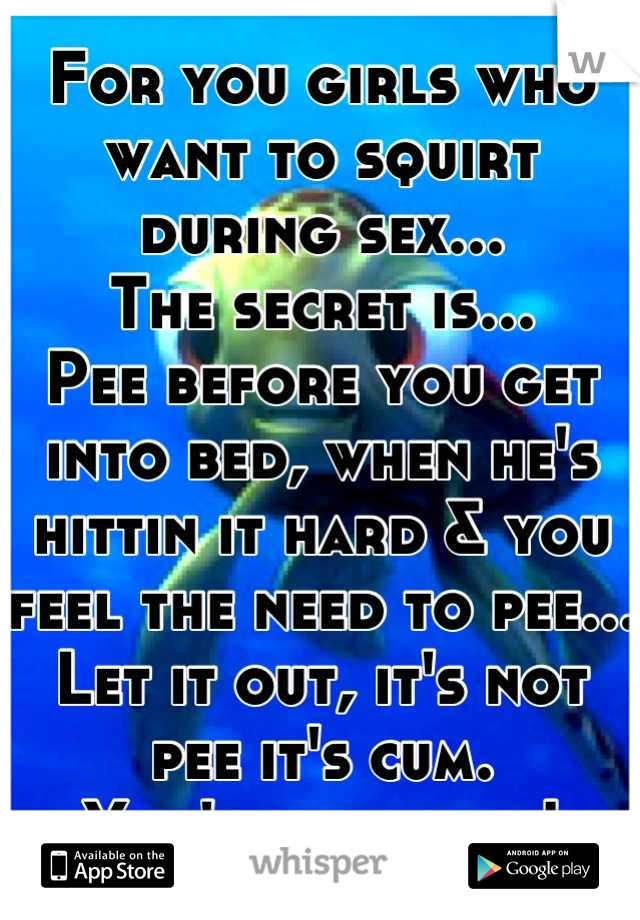 What does it mean to squirt during sex