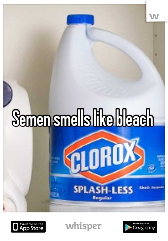Why does semen smell like bleach