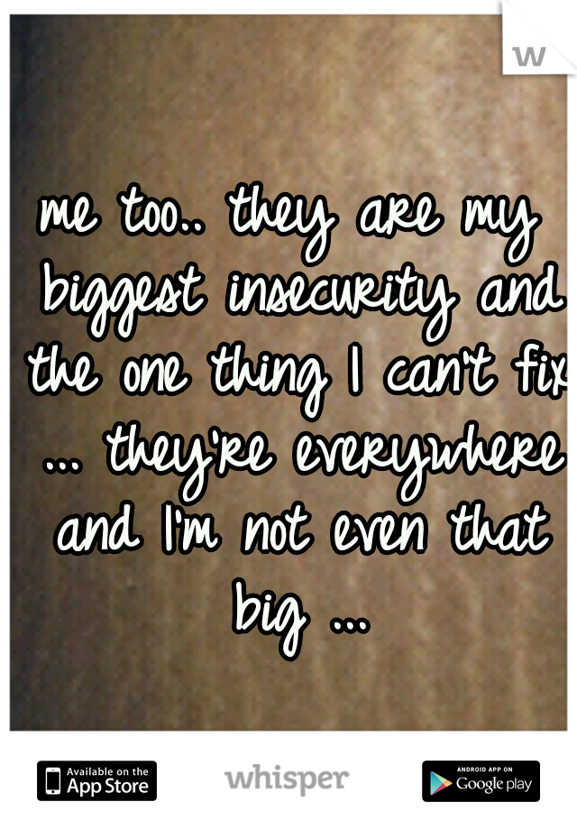 me too.. they are my biggest insecurity and the one thing I can't fix ... they're everywhere and I'm not even that big ...