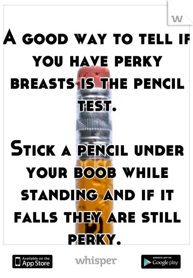 how to do the pencil test