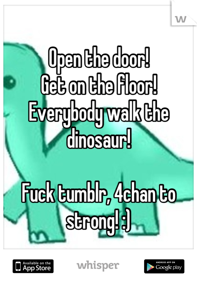 Open The Door Get On The Floor Everybody Walk The Dinosaur