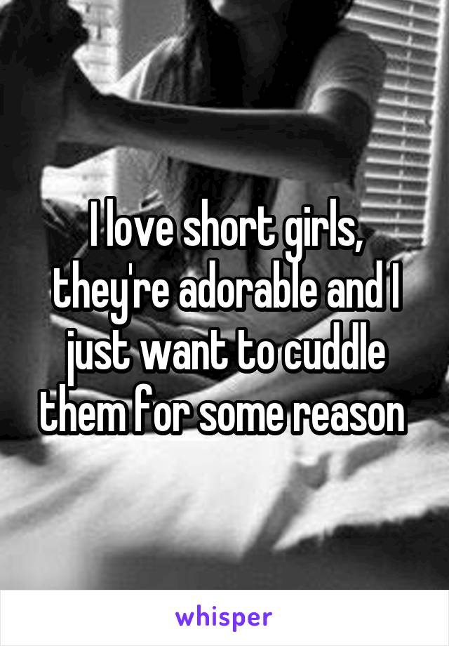 I love short girls, they're adorable and I just want to cuddle them for some reason 