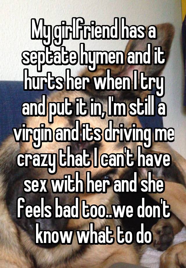 Septate hymen sex