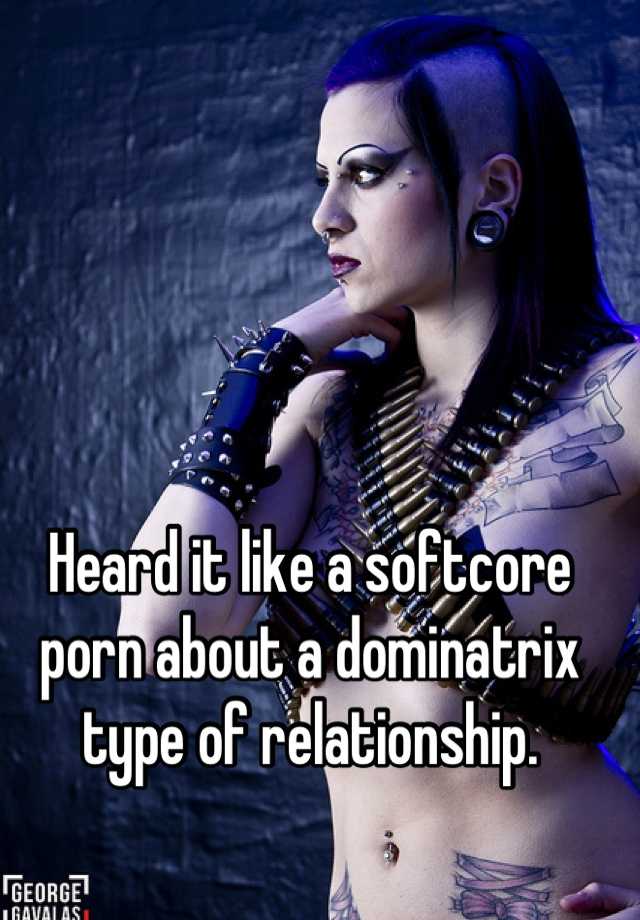 Heard it like a softcore porn about a dominatrix type of ...