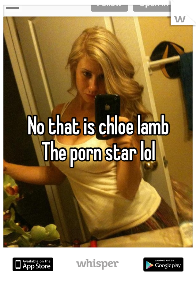 Chloe Lamb Porn - No that is chloe lamb The porn star lol