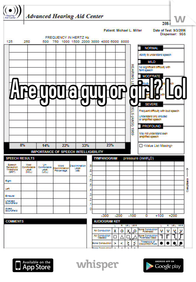 Are you a guy or girl? Lol