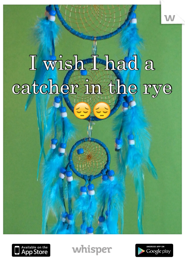 I wish I had a catcher in the rye 😔😔