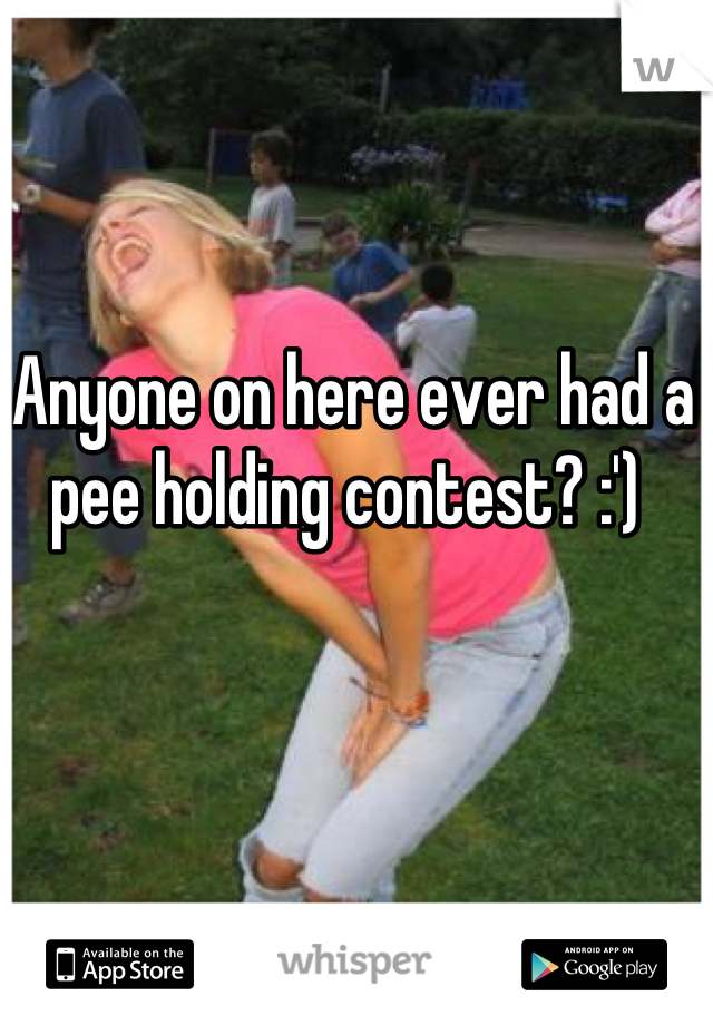 Pee Holding Contest