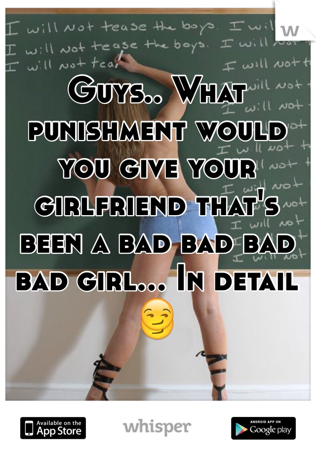 Guys What Punishment Would You Give Your Girlfrie