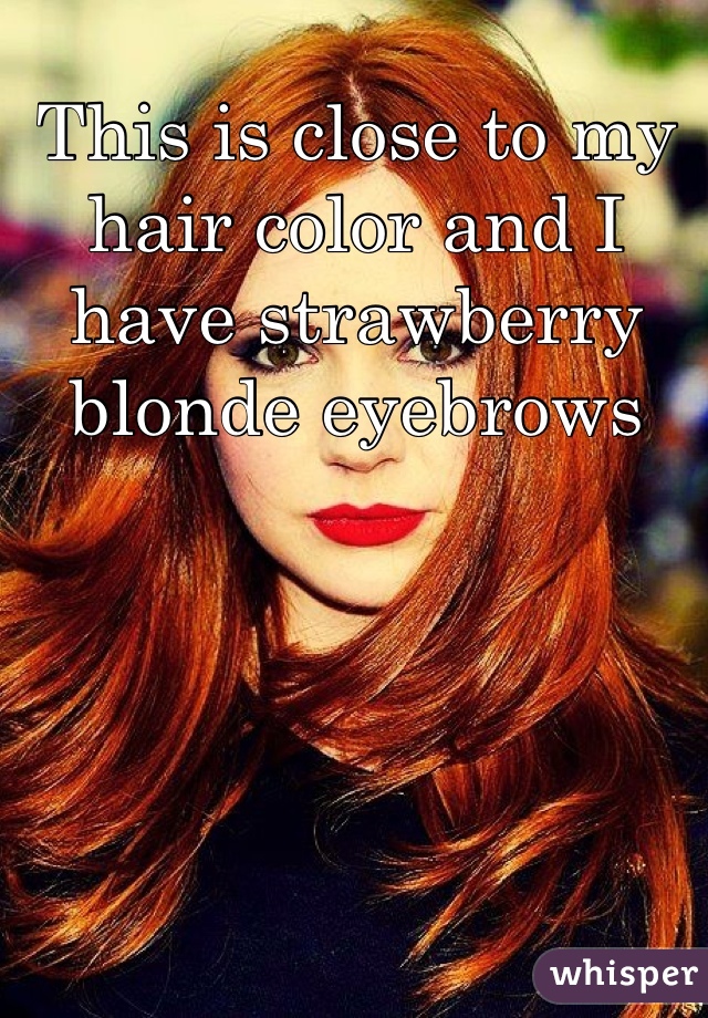 This Is Close To My Hair Color And I Have Strawberry Blonde Eyebrows