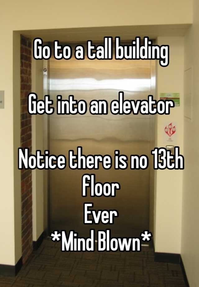 Go To A Tall Building Get Into An Elevator Notice There Is