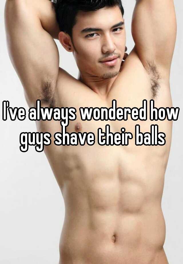 Men shaving their balls