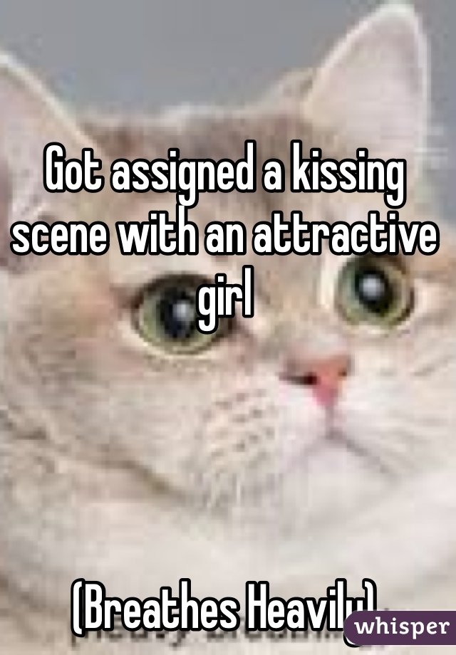 Got assigned a kissing scene with an attractive girl 




(Breathes Heavily)