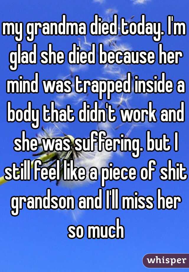 dating girl grandma died a couple days ago