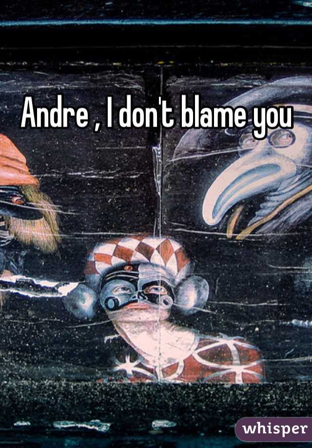 Andre , I don't blame you