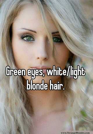 Green Eyes White Light Blonde Hair