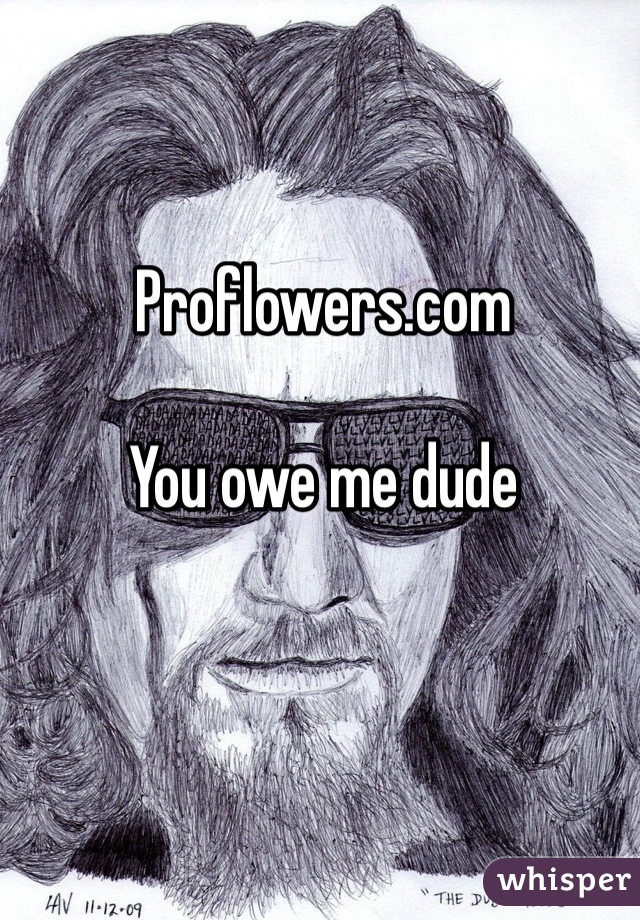Proflowers.com

You owe me dude