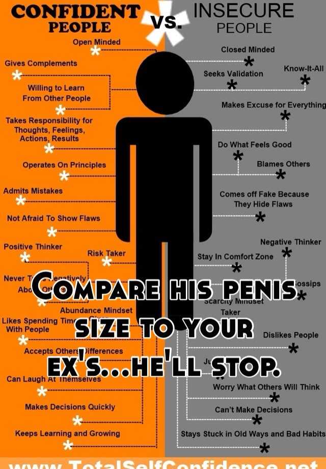 Compare His Penis Size To Your Exshell Stop 