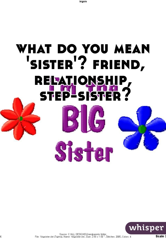 Friend sister what mean? does possessives
