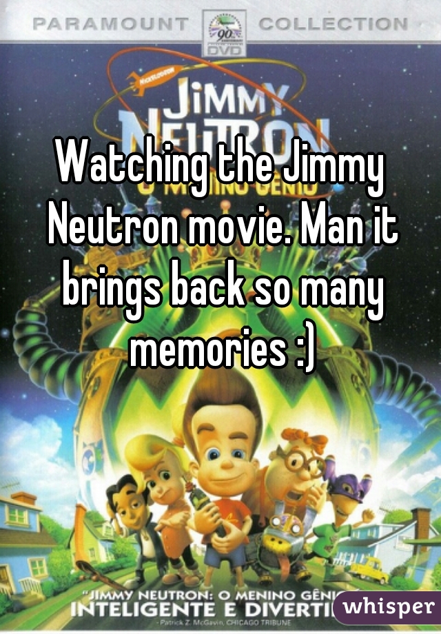 Watching the Jimmy Neutron movie. Man it brings back so many memories :)