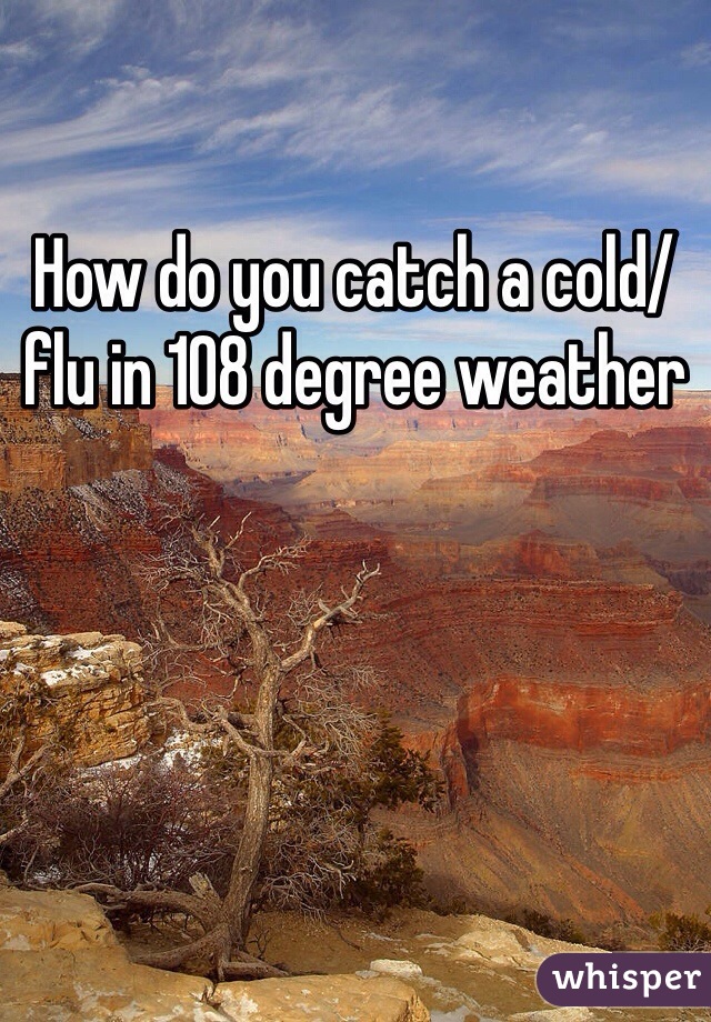 How do you catch a cold/flu in 108 degree weather