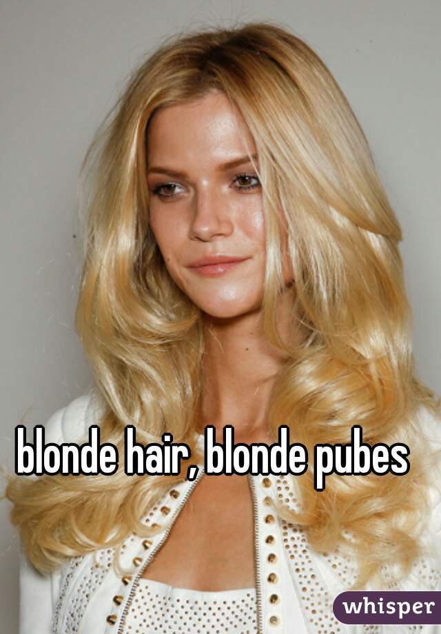 Blonde Hair Blonde Pubes