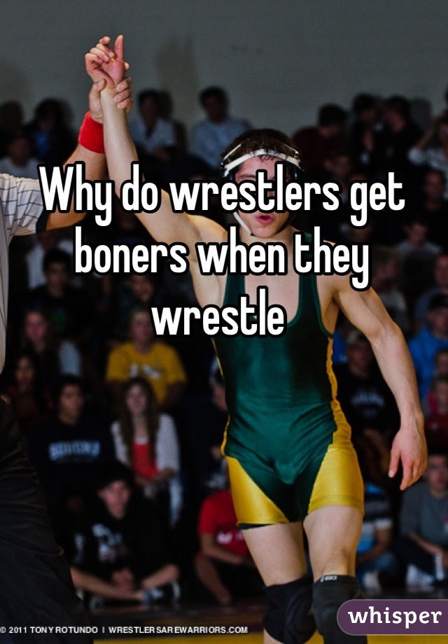 Wrestler Gets Boner