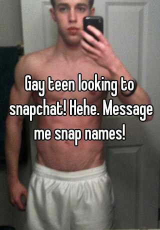 teen gay snapchat usernames