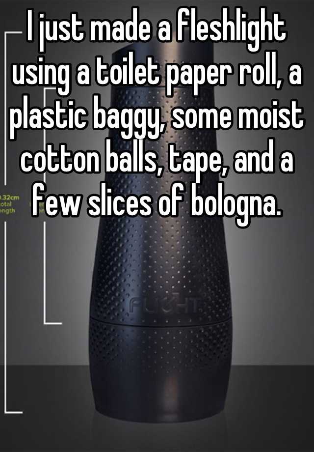 posted a whisper, which reads "I just made a fleshlight using a toilet ...