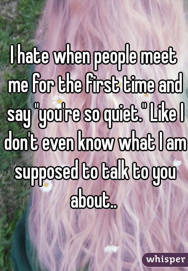 what to say when you talk to someone for the first time