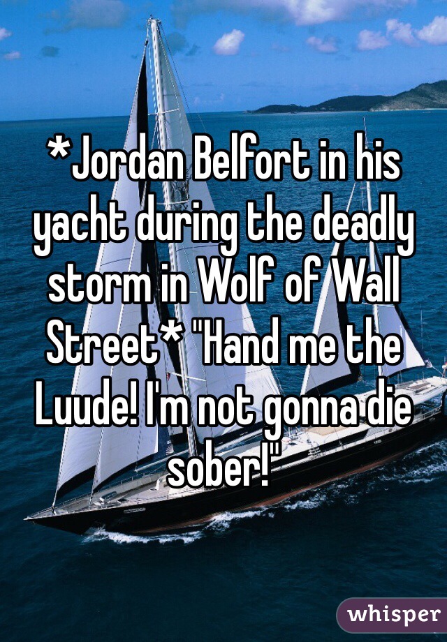 Jordan Belfort In His Yacht During The Deadly Storm In Wolf Of