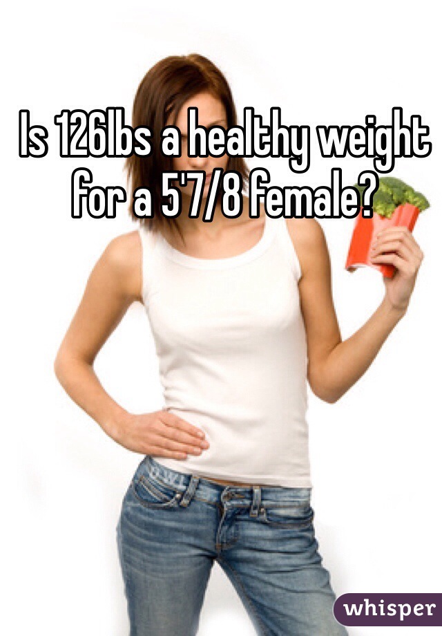 What Is A Healthy Weight For A 5 8 Girl