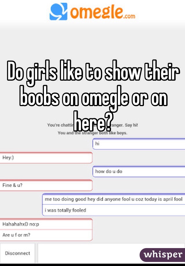 Do girls omegle on why go What’s happening