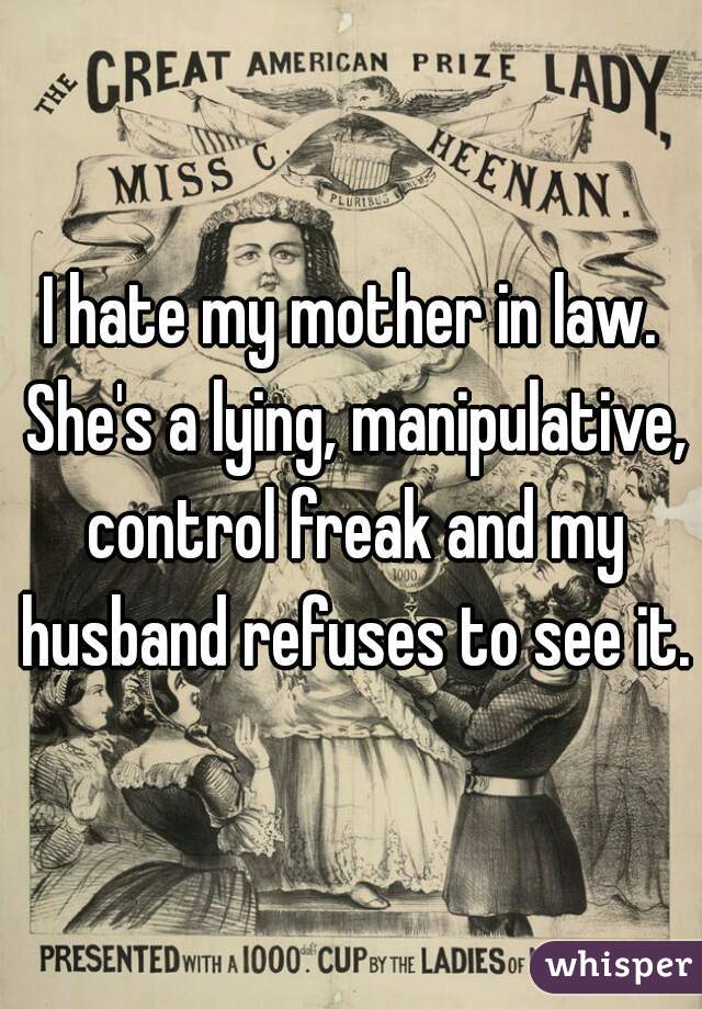 I Hate My Mother In Law She S A Lying Manipulative Control Freak And My Husband Refuses To