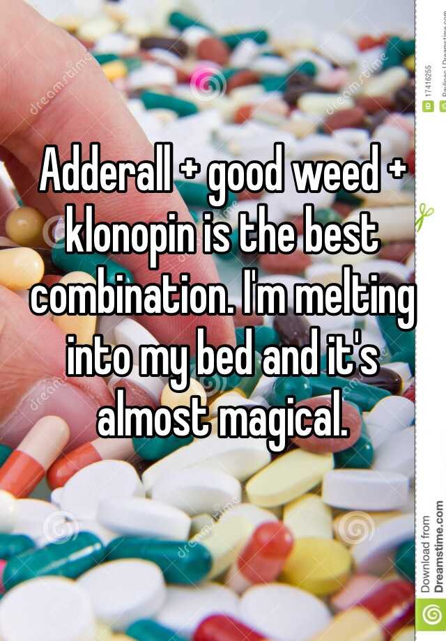 together adderall klonopin and
