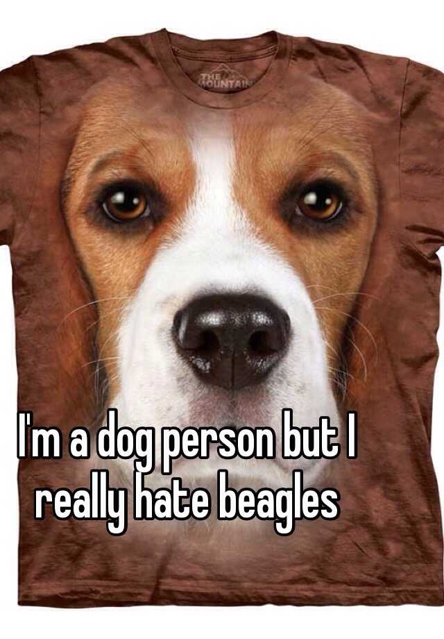 I'm a dog person but I really hate beagles