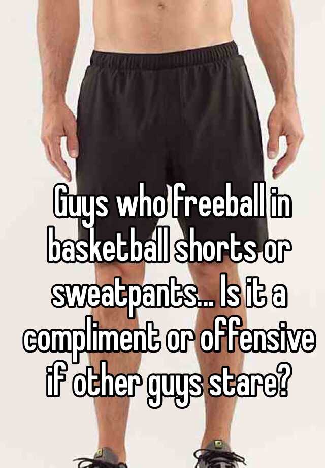 guys freeballing in sweatpants