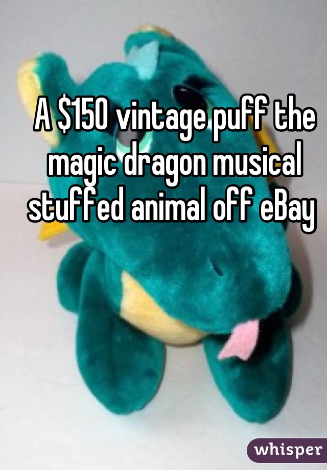 vintage puff the magic dragon stuffed animal