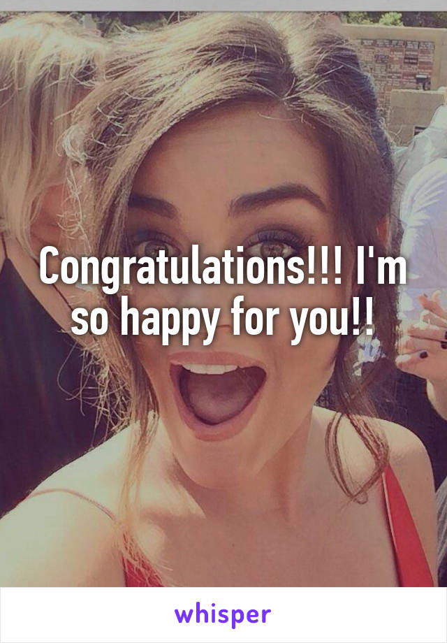 Congratulations!!! I'm so happy for you!!
