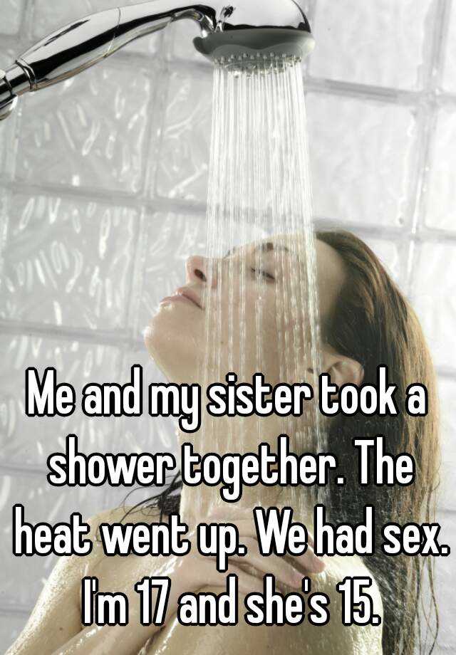 Brother watches sister shower