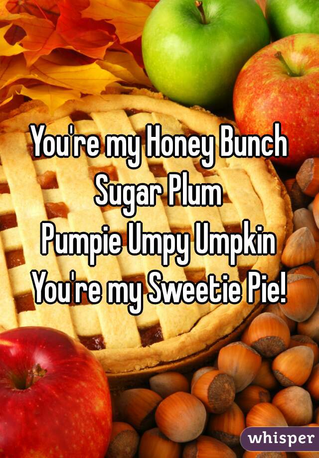 you are my honey bunch sugar plum
