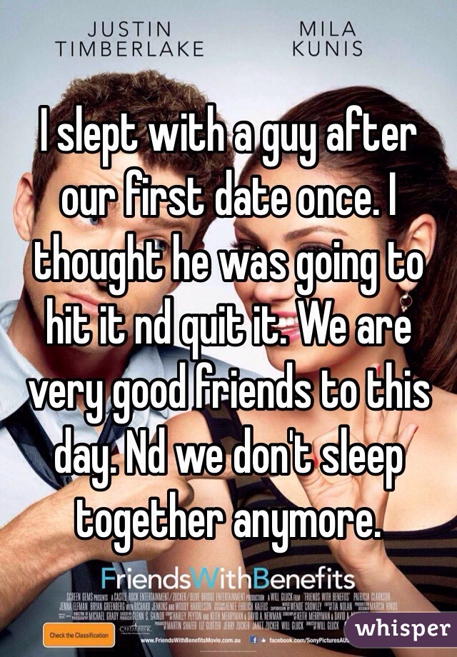 Slept together on first date now what
