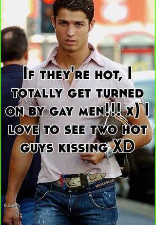 Guys kissing hot Straight men