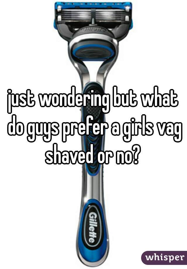 just wondering but what do guys prefer a girls vag shaved or no? 