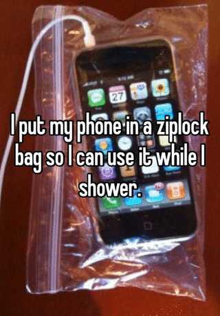 phone in ziplock bag