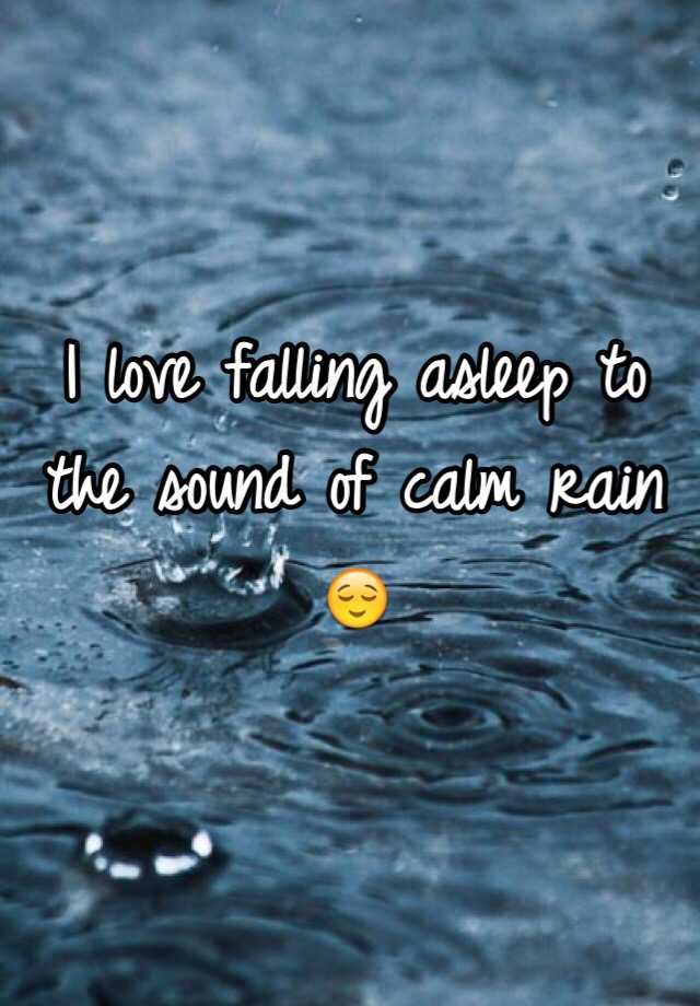 calm sleep rain
