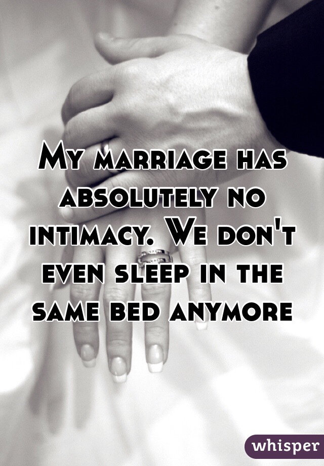 What is a marriage without intimacy