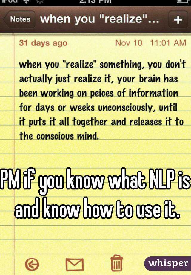 PM if you know what NLP is and know how to use it.