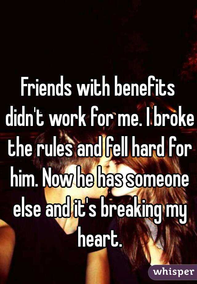 Rules for a friends with benefits relationship