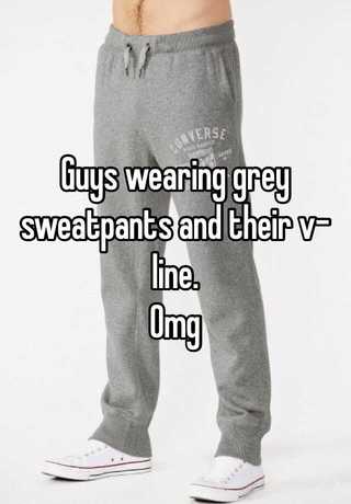 guy wearing grey sweatpants